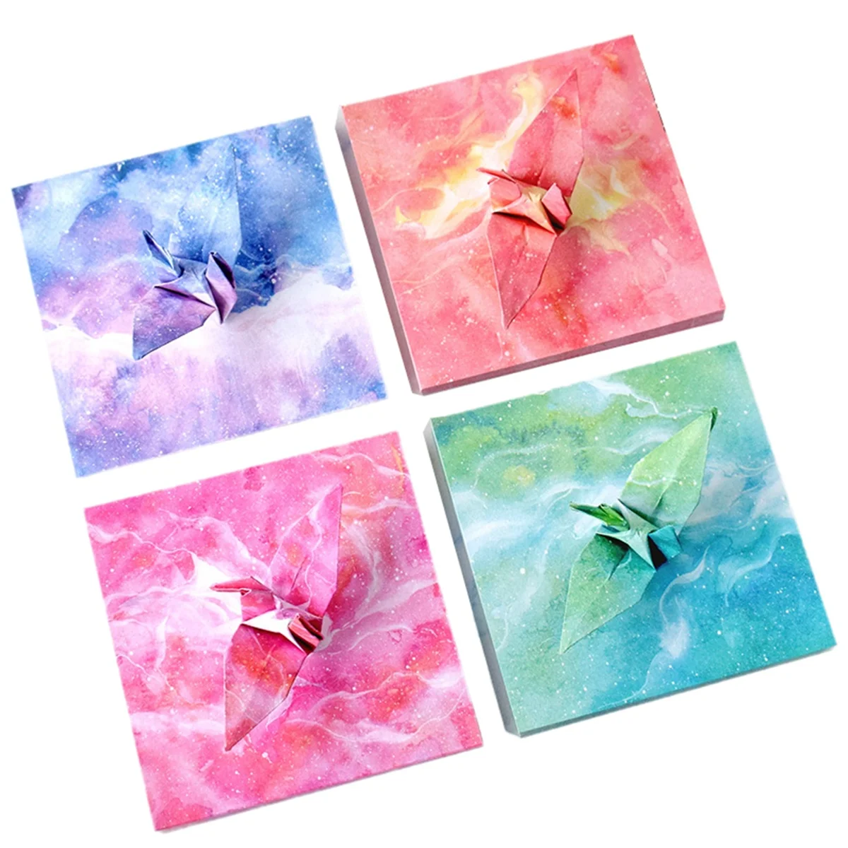 400 Sheets Origami Paper, Fantasy Starry- Origami Paper Double Sided,4 Designs Origami Kit for Scrapbook Decor