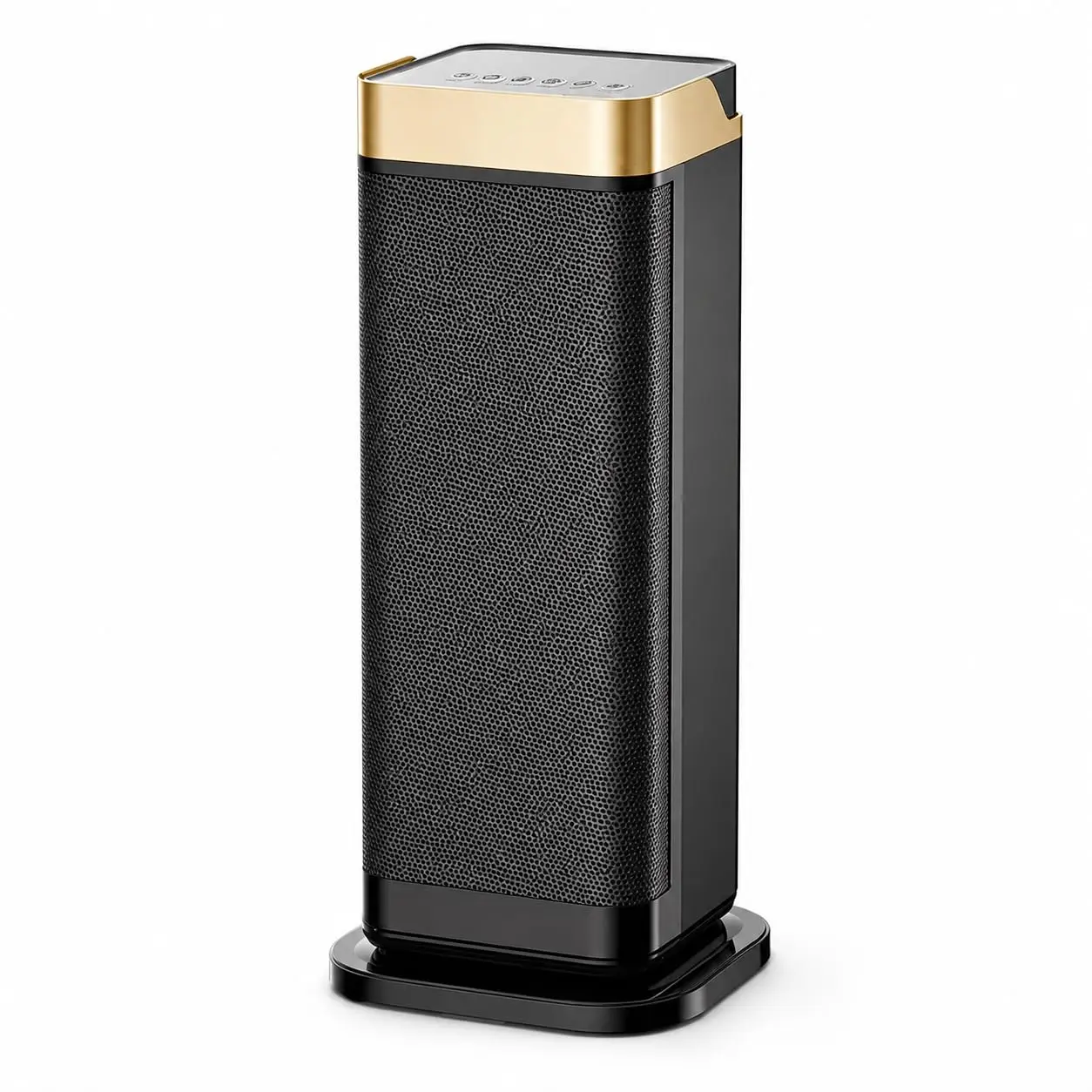 1500W PTC Ceramic Tower Space Heater with Remote Control 60 Degree Oscillation ECO Mode LED Digital Display 12 Hour Timer and Fan Mode Portable Indoor Heater for Bedroom Office Dorm Silver