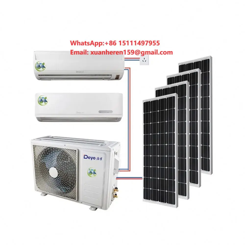 Hybrid 9000btu-24000btu Home Solar Powered Air Conditioner for Cooling 12000btu-18000btu Series for Households