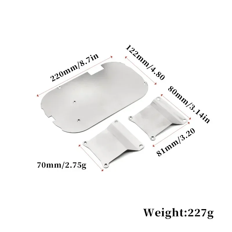 タミヤtt01用の改良されたステンレス鋼のシャーシアーマー,保護ボードセット,スペアパーツ,1セット,10 rc,カーアクセサリー