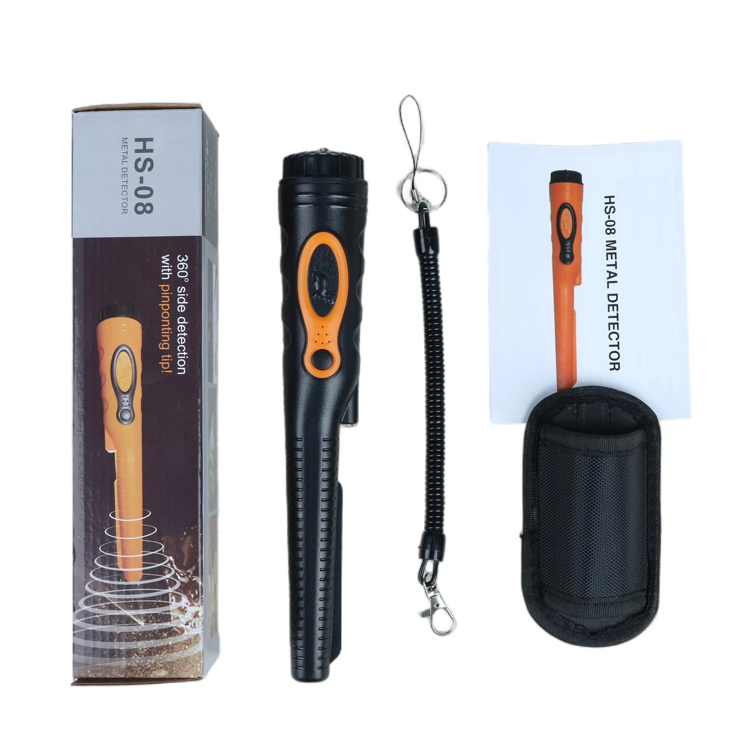 

Waterproof Metal Detector HS-08 Waterproof Up to 5 Meters Gold Detector For Your Select With LED Flashlight Handheld Scan Tool