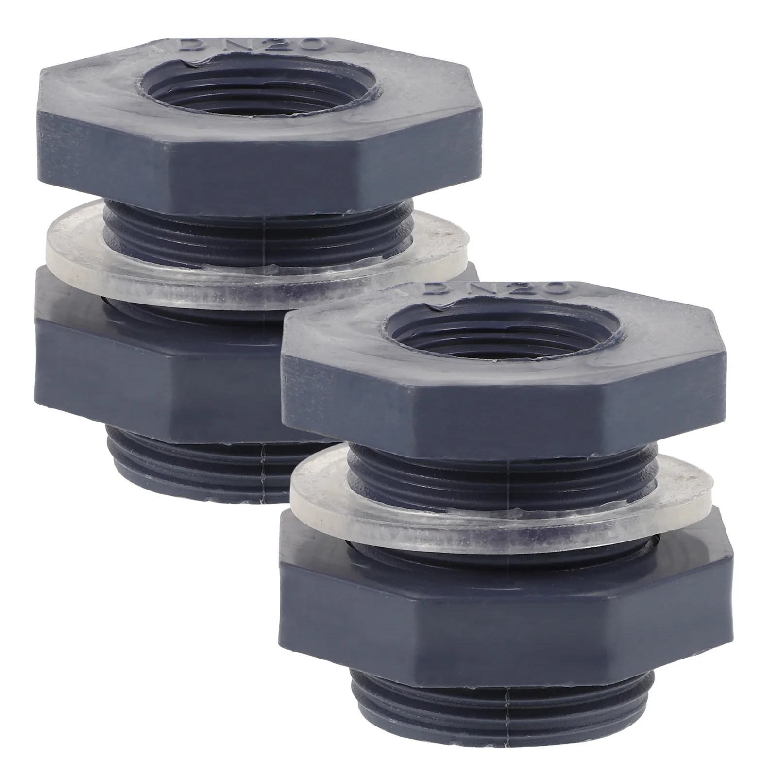 

2pcs PVC Partition Accessories Tank Connector for Rain Barrels Aquariums Water Tanks Hose Fitting 1 2 Inch Bulkhead Adapters