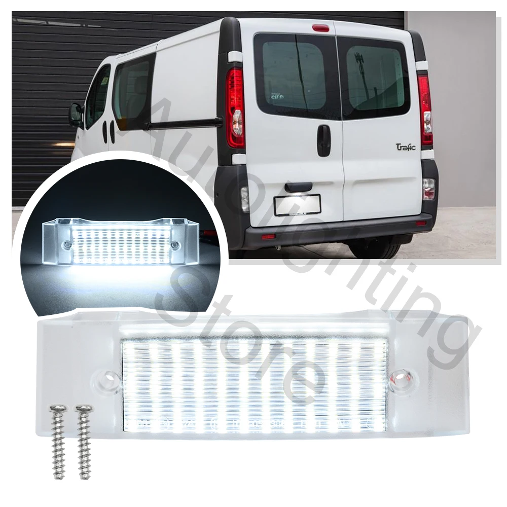 1PC Rear Led License Number Plate Light module For Renault Trafic II Opel Vauxhall Nissan Primastar NV300 Fiat Talento 6000K