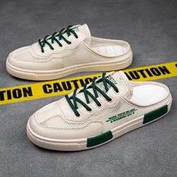 Summer 2026 Half Slippers for Men Trendy Men's Flat Bottom Casual Shoes Soft Sole Support Shoes Men's Sneakers