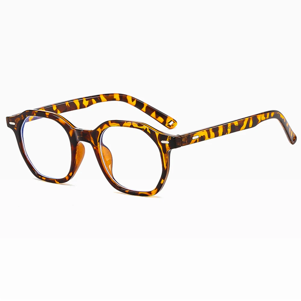 

Leopard Print Large Frame Polygon Vintage TR90 Full-rim Comfortable Reading Glasses +0.75 To +4