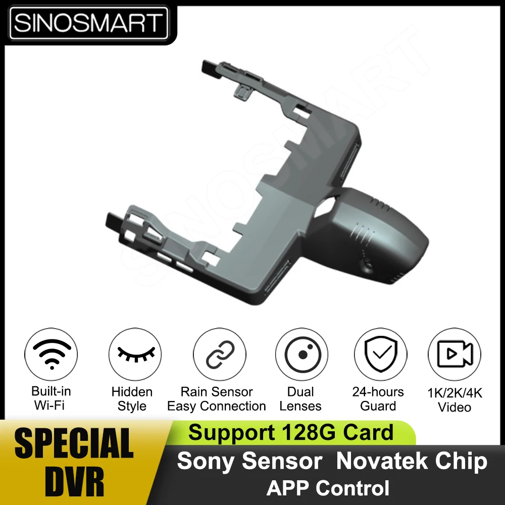 SINOSMART 1080P Novatek Wifi DVR Camera for 2022 BMW iX 2023 SONY IMX307