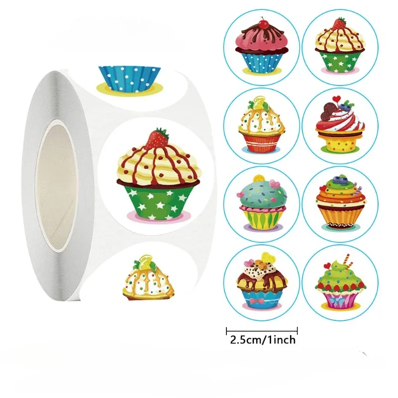 8 Kinds Of Happy Birthday Stickers 1 Inch Round Party Gift Wrapping Cake Scrapbook Card Decoration Label