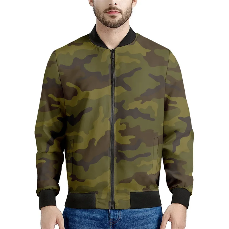 Harajuku 3D Camouflage Patterns Printed Jacket Camo Styles Graphic Jackets For Men Kid Cool Streetwear Long Sleeves Clothing Top