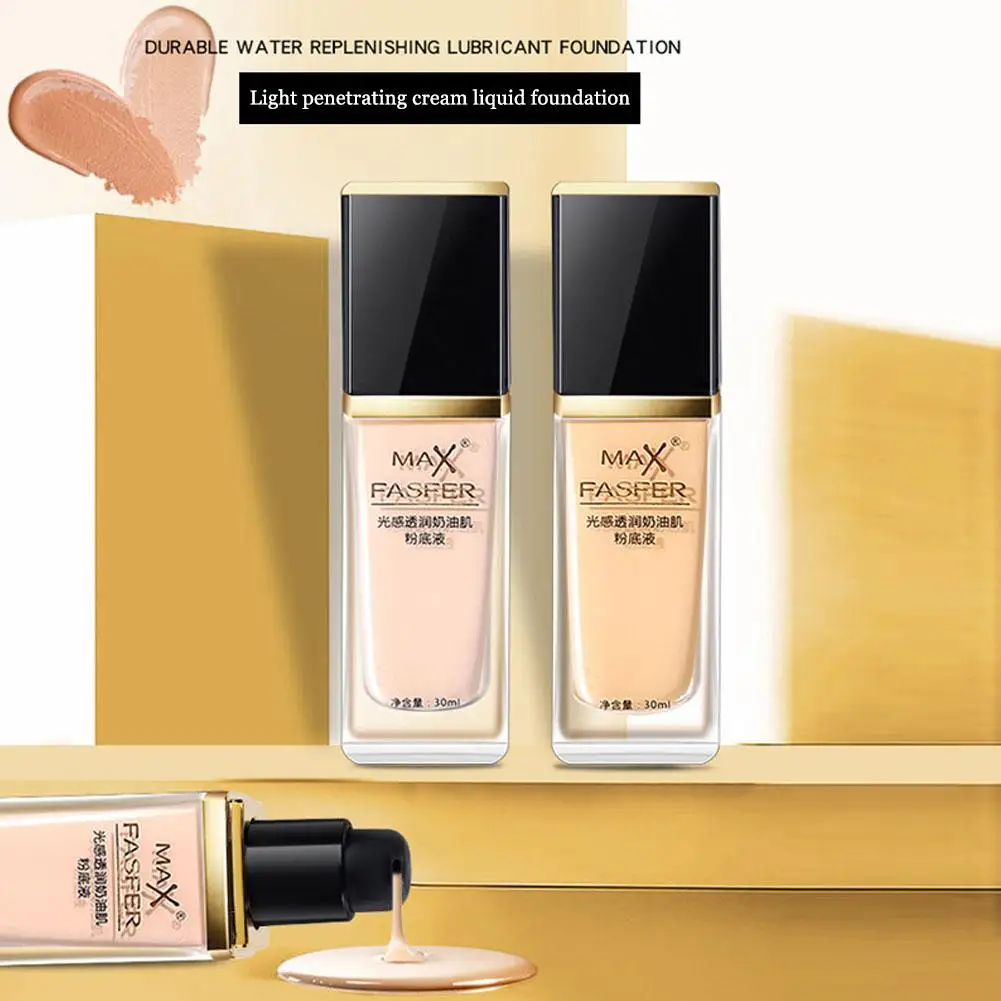 30ml Face Matte Foundation Face Coverage แต่งหน้า BASE TONE Brighten Oil Liquid เครื่องสําอางค์คอนซีลเลอร์ผิวยาวนานควบคุม V6D7