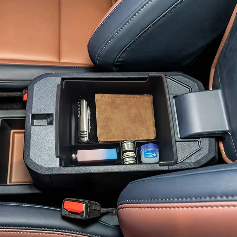 

TACOBRO Central Armrest Secondary Storage Box Center Console Organizer Tray Fit For Ford Maverick 2022 2023 2024 Accessories