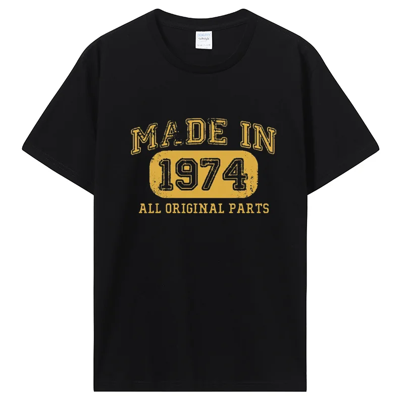 Old Vintage 1974 Birthday Men Women T-Shirt Wife Husband B-Day Presents Sayings Quote Graphic Clothing Oversized Tshirt