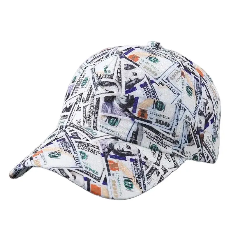 Spring Polyester Print Casquette Baseball Cap Adjustable Outdoor Snapback Hats for Men and Women 16