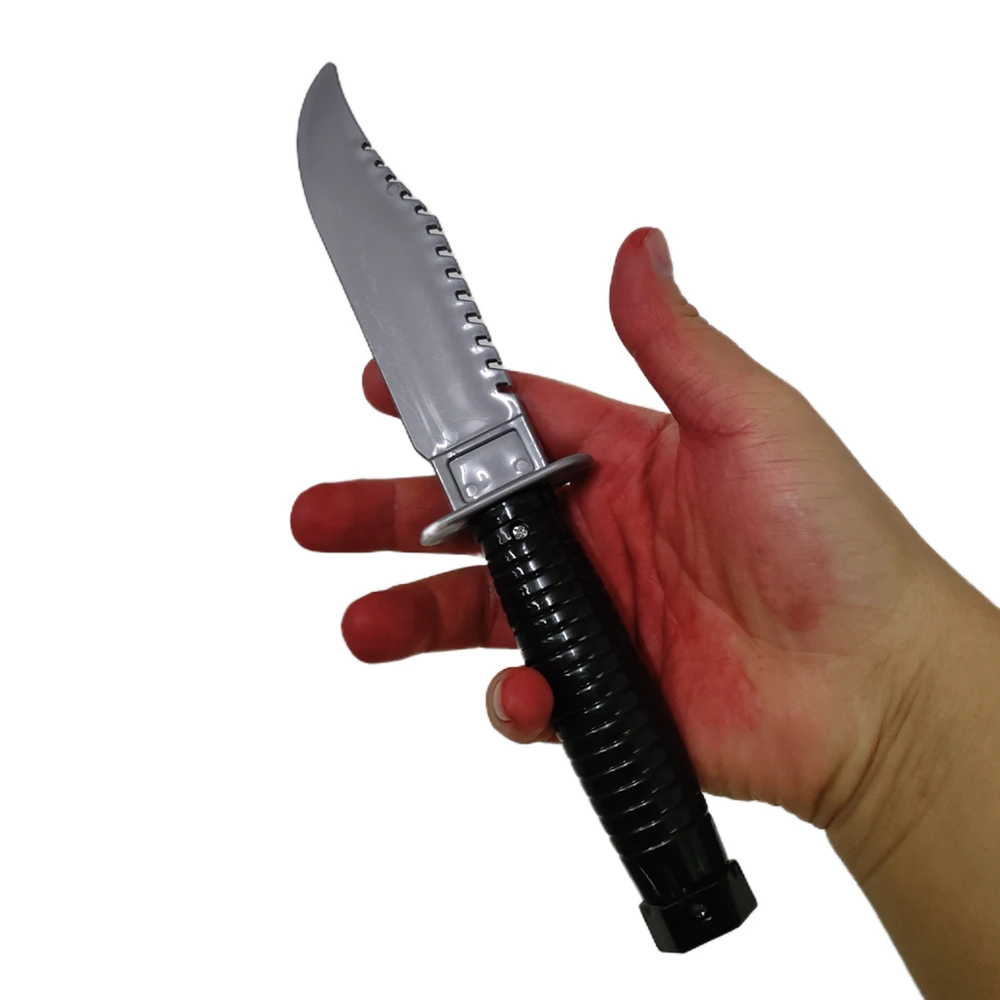1-3 Stücke Simuliertes Messer Bühnenaufführung Realistische Magie-Requisiten Messer Halloween Geistergesicht Killer Cosplay Requisite Kostümzubehör – Detail 6