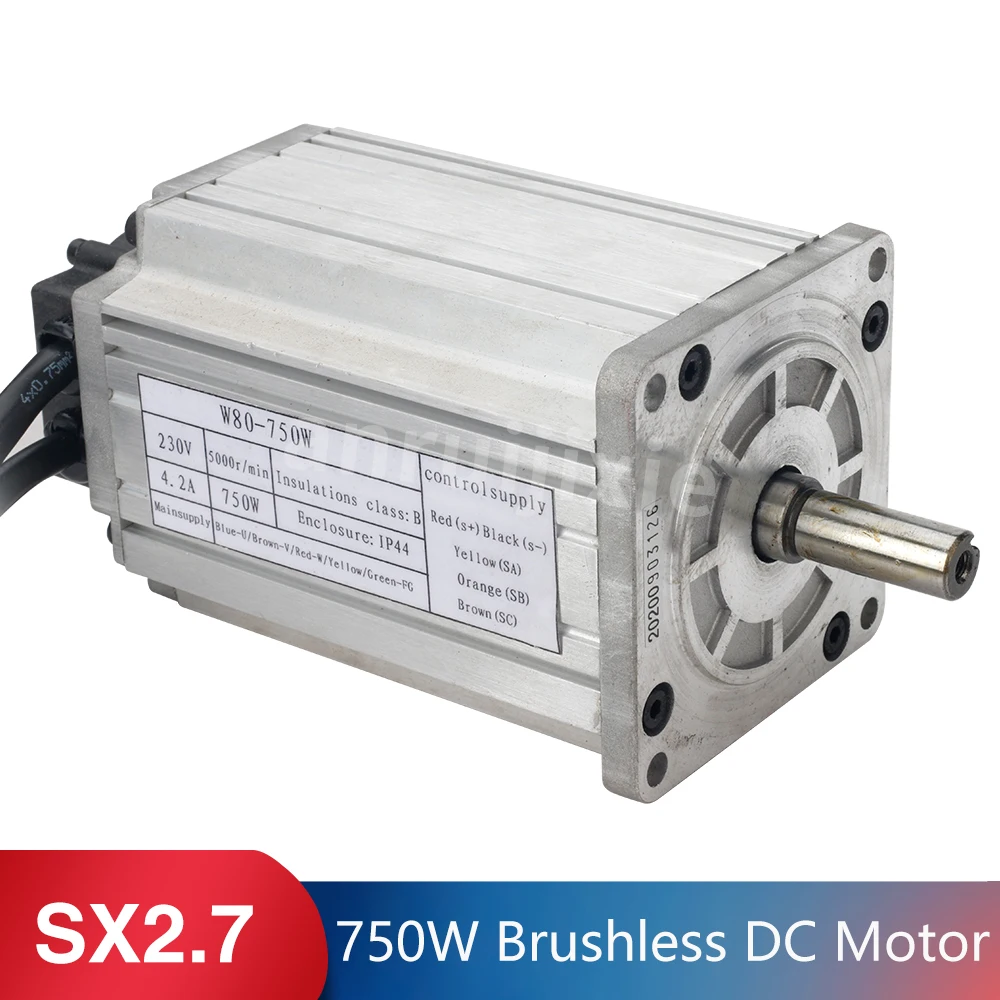 

Brushless DC Motor 220V W80-750W 4.2A SIEG SX2.7.1-80 5000 RPM JET JMD-X2S Milling machine Motor