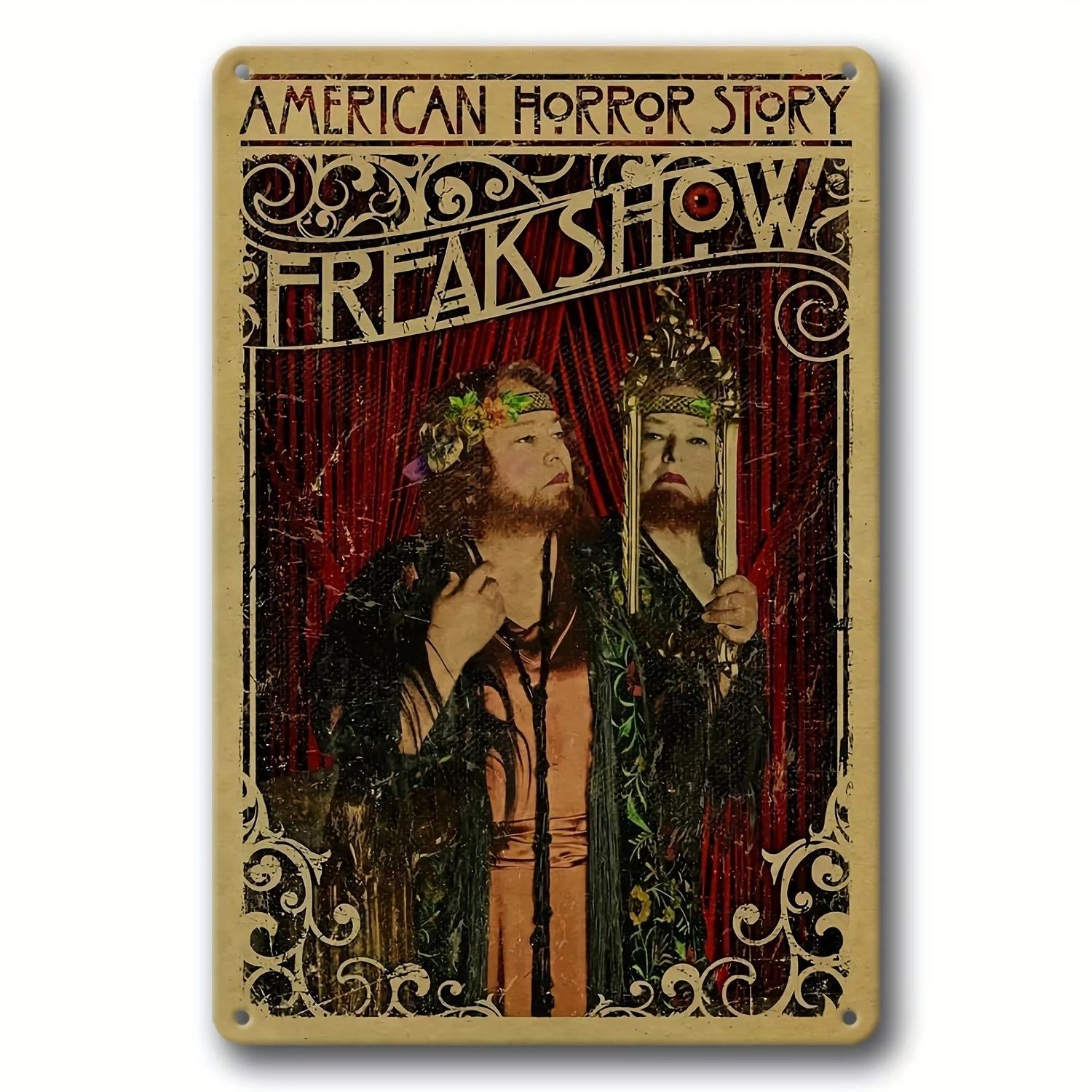 Vintage Metal Sign, Freak Show Sign, A Gift For Freak Show Lovers, Porch, Garage, Outdoor Decor, Water-proof, Dust-proof