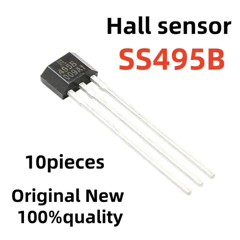10pieces 100% Brand New Original 495B SS495B Hall Sensor High-Precision Analog Linear Hall Element Magnetic TO-92S