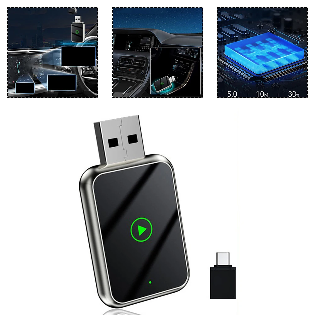 

Carplay Box For Android Auto Car Projection Converter Wired To Wireless Carplay Adapter With USB Plug & Play WiFi Fast Connect