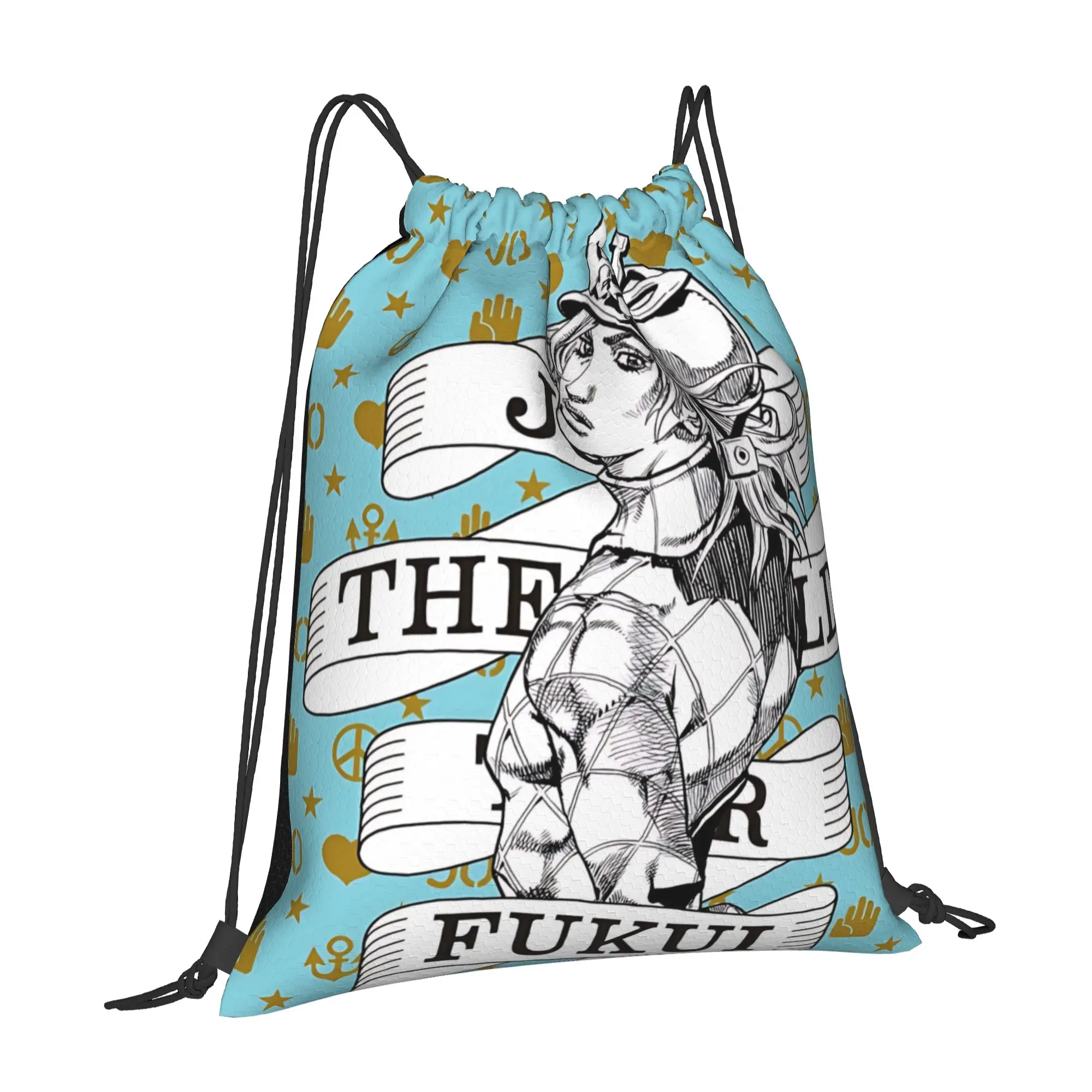 gym Pouch Jojo's Bizarre Adventure World  Drawstring Bags Men Women Storage Backpack Teenager Travel Bag Multi-function Pocket