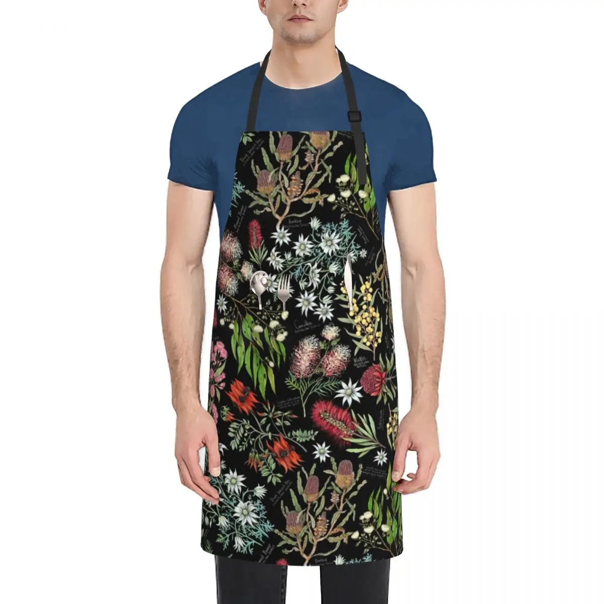 

Australian Botanics - Jet Black Apron For Girl barber men Apron