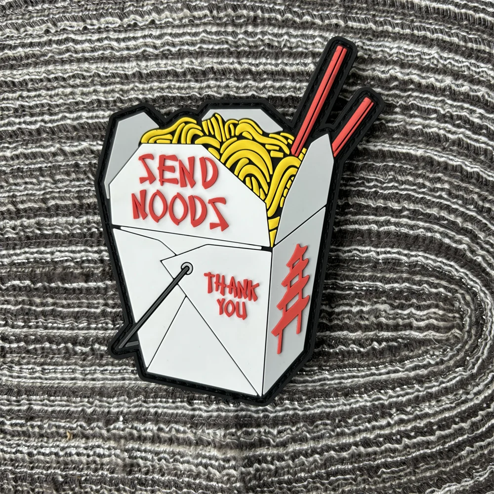 Cartoon 3D PVC Patch on Clothes Cute Animal Morale Badge Military Tactical Patches Backpack Hook and Loop Stickers