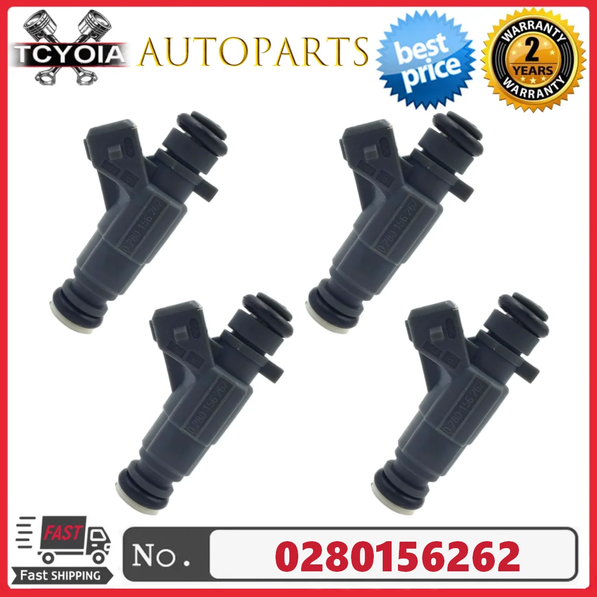 

4 шт. 0280156262 Топливная форсунка для Geely KingKong MR479 Cruiser CK CK2 CK3 QQ308