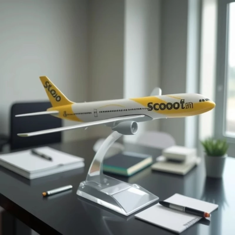 

16cm Singapore Scoot Flyscoot B777 Plane Airplane Model Aircraft Model Diecast Metal 1/400 Scale Planes home decor items