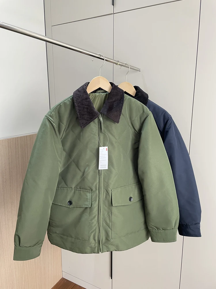 

Ретро японский сле! Алмазный идентификатор Интер! Хлопковая куртка с теплым воротником Thiened, верхняя одежда для мужчин, модное зимнее пальто