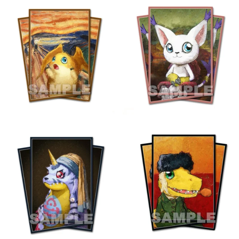 

60Pcs/Set 67*92MM Anime Digital Monster DTCG Card Sleeve Agumon Gabumon Patamon Tailmon Hobbies Collectibles Gift Toys