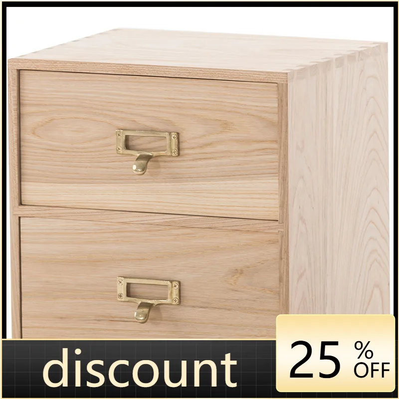 LTT double grid double pumping elm desktop storage box storage box free combination wooden box