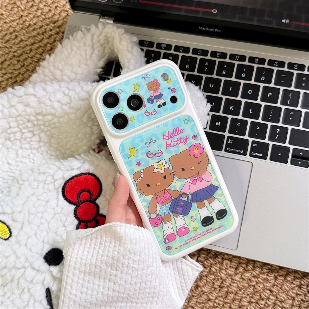 

Cute Leopard Print Black Kitty Cartoon Phone case for iPhone 16 Pro 15 Max 17 Pro Max 15 16 17 Cover Kawaii Shockproof Cover