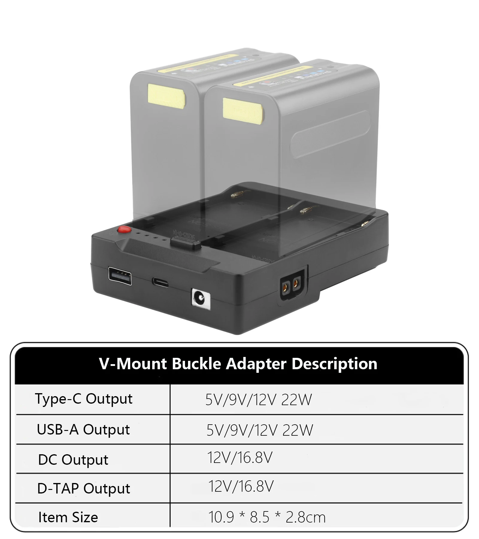 Probty NP-F970 F750 F550 Akku zu V-Lock V-Mount Schnalle Halterung Adapter Konverter für Sony Anton Bauer Monitor