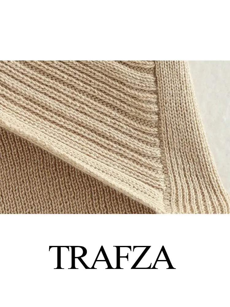 TRAFZA-Conjunto Bolero Crossover Metálico Feminino, Saias de Malha Cintura Alta, Vestido Midi Sexy, Fenda, Moda Verão, 2 peças