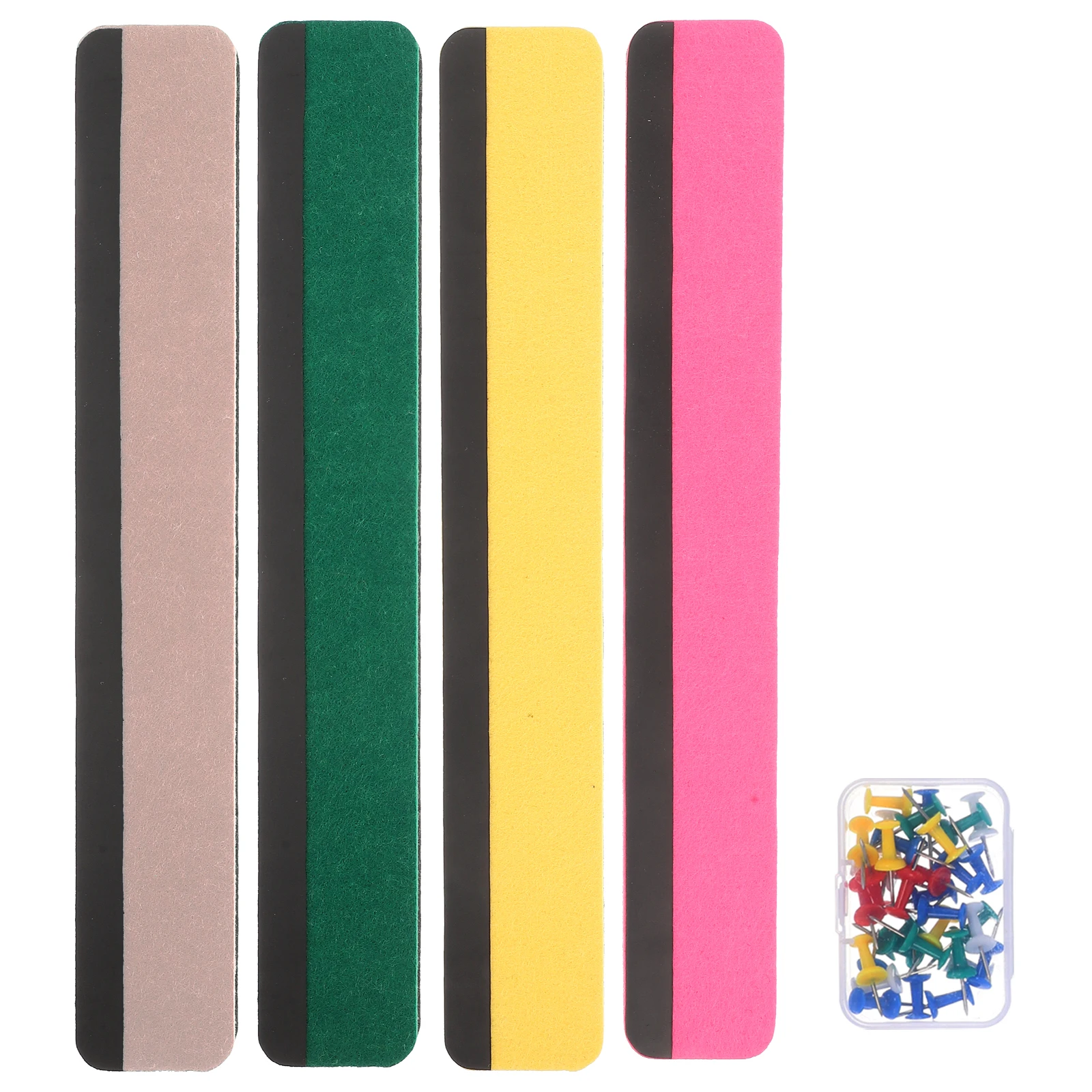 

1 Set Self-Adhesive Bulletin Strips Magnetic Memo For Home Office Classroom No Drilling Smooth Wall Applicable 120Cm Large Size