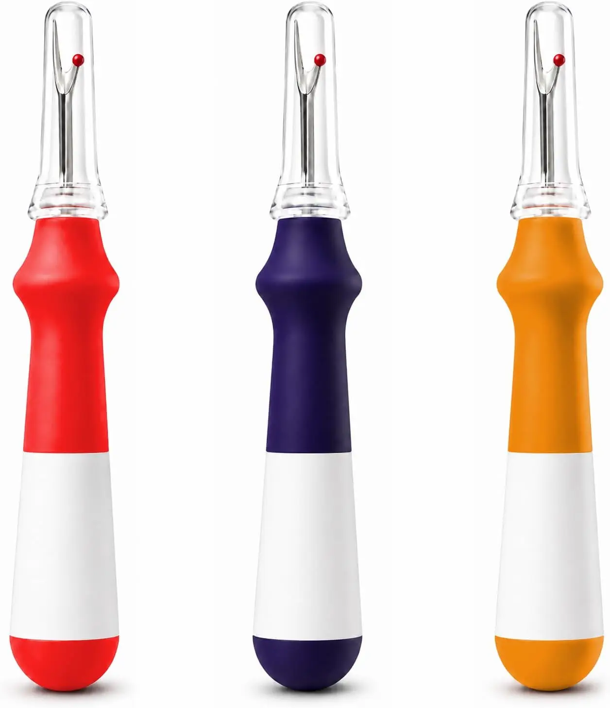 

3 PCS Seam Rippers for Sewing, Ergonomic Grip, Colorful Large Thread Stitch Remover Tool Handy for Removing Hems and Seams