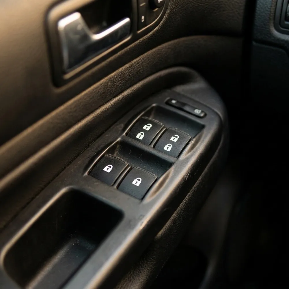 Button Repair Decal Sticker Car Sticker Vinyl Control Overlay Black Push Button Decal Practical Repair Solution