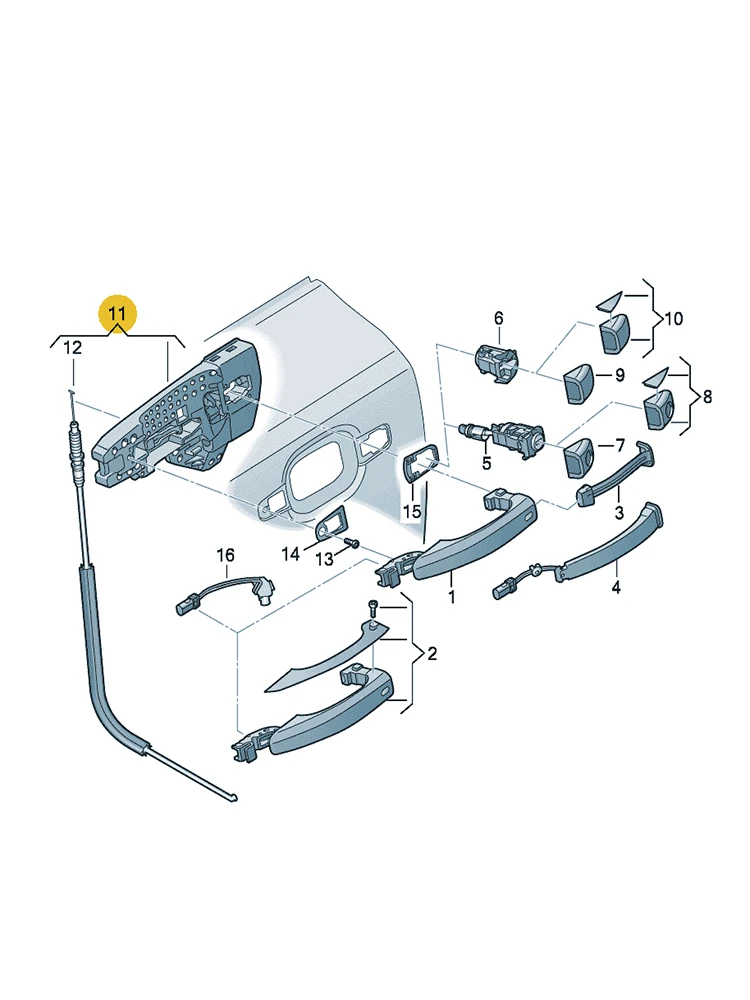 BOICY Outside Door Handle Base Bracket for Audi A1 A4 A5/S5 RS5 A6/S6 A7 A8/S8 Q5 4H0837885 4H0837886 8T1837885 8T1837886