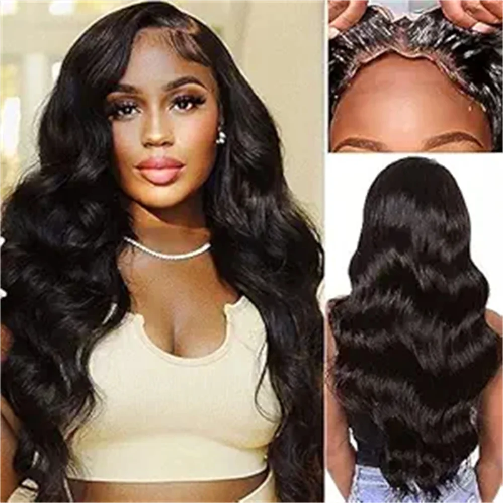 Glueless Wigs Human Hair Pre Plucked Pre Cut 5x5 HD Lace Closure Wigs Human Hair Wear And Go Glueless Wig 180% Density Body Wave