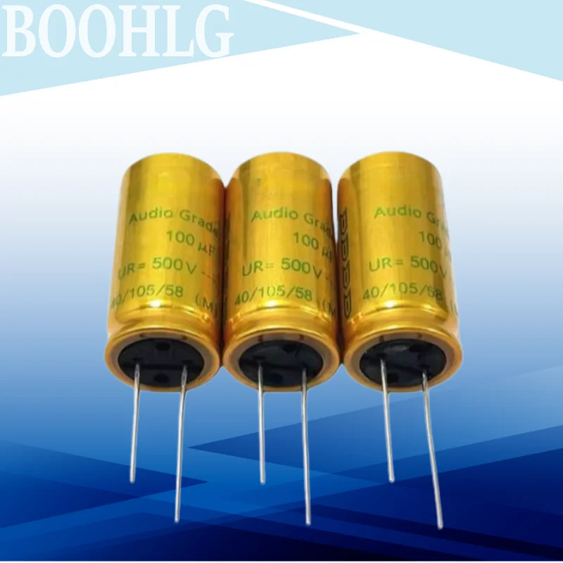 5PCS 500V 100uF 100uF 500V Rnyrexm High Voltage Audio Power Filtering Electrolytic Capacitor 18X35