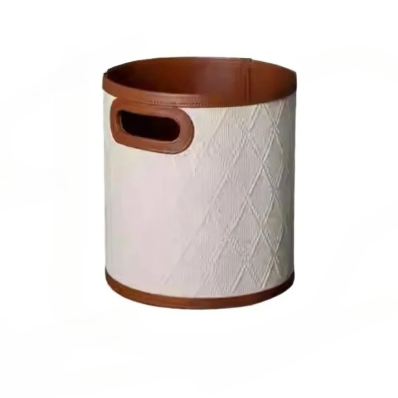 

Light Luxury Clothes Bucket Diamond Checkered Storage Basket Embossed Jacquard Organizer Boxes Bedroom Versatile Toy Baskets