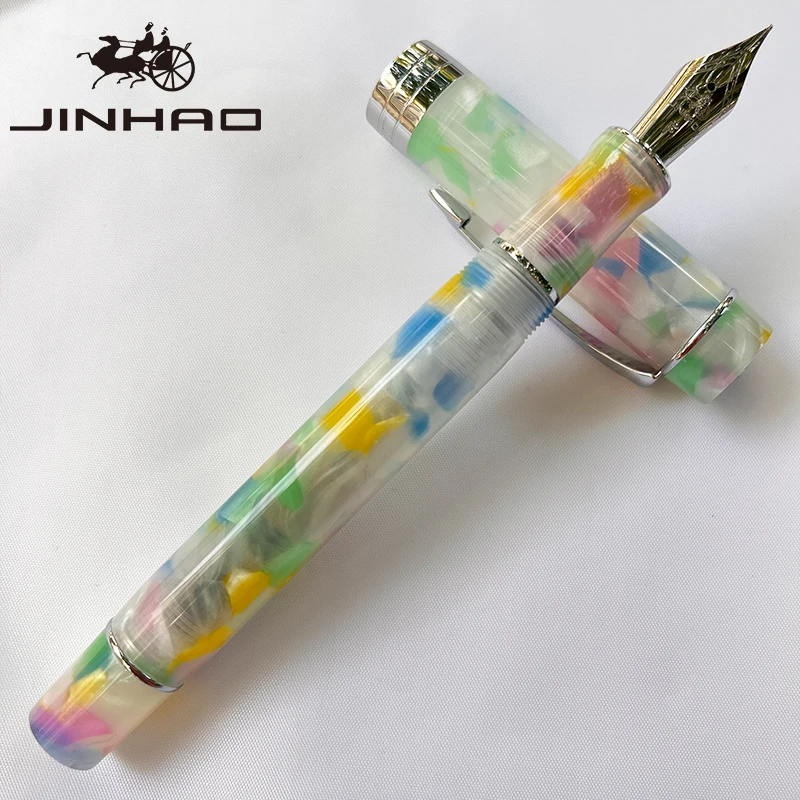 1 Stück JINHAO 100 Acryl Silber Pfeil Clip Kalligraphie Iridium Stift – Detail 6