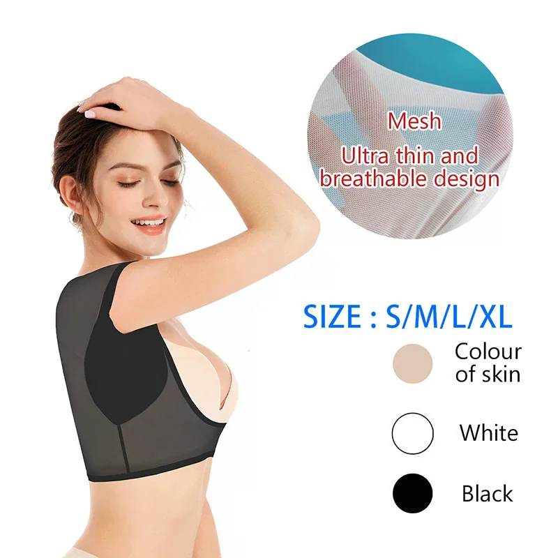 Transparent Mesh Ultra-thin Vest Absorbent Deodorant Pad Women T-shirt Washable Sweat Proof Under Top With Underarm Sweat Pads