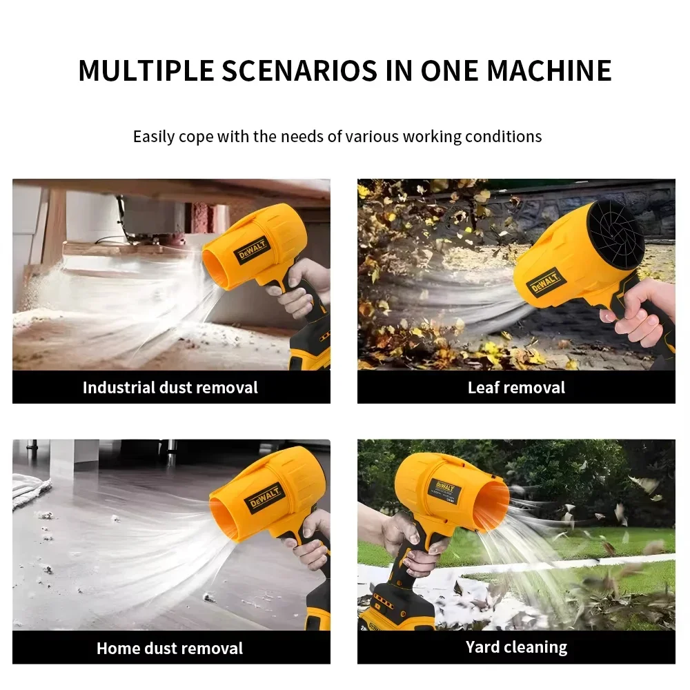 Dewalt 30,000 RPM ブラシ付きファン コードレス タービン ファン ハンドヘルド バイオレント ファン ドライヤー 20V 充電式ダストブローイング ツール 2025 新しい