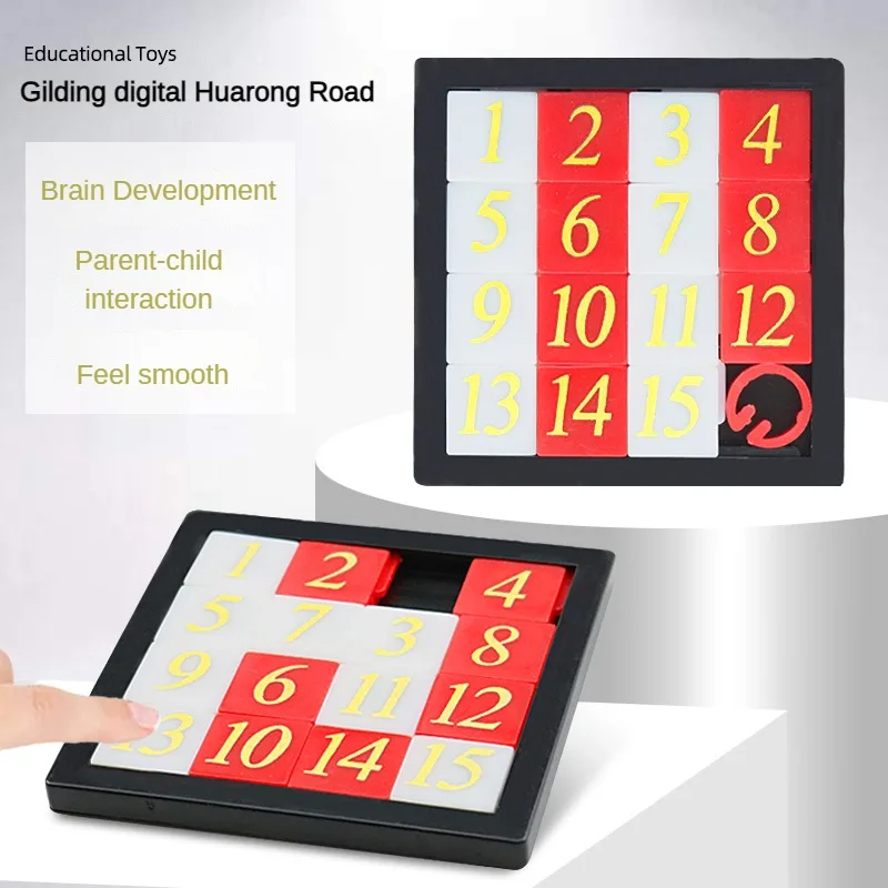 Preschool Toys 7*7cm Digital Slide Logic Training Thinking Training Puzzle Toy Brain Game White Early Education Puzzle Game Red