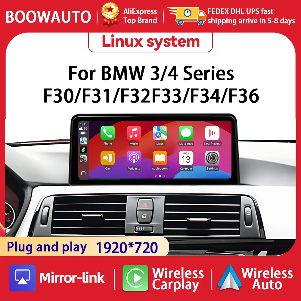 1920*720 Multimedia Touch Screen For BMW 3 4 Series F30 F31 F34 F35 F32 F33 F36 2012-2020 Wireless Carplay auto Player Radio