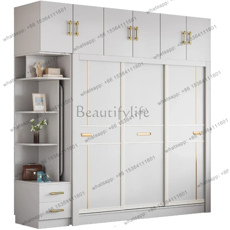 Factory Direct Solid Wood Wardrobe Storage Luxury Cube White Clothing Rack Wardrobe Living Room Cabinet Armoire De Rangement Sal