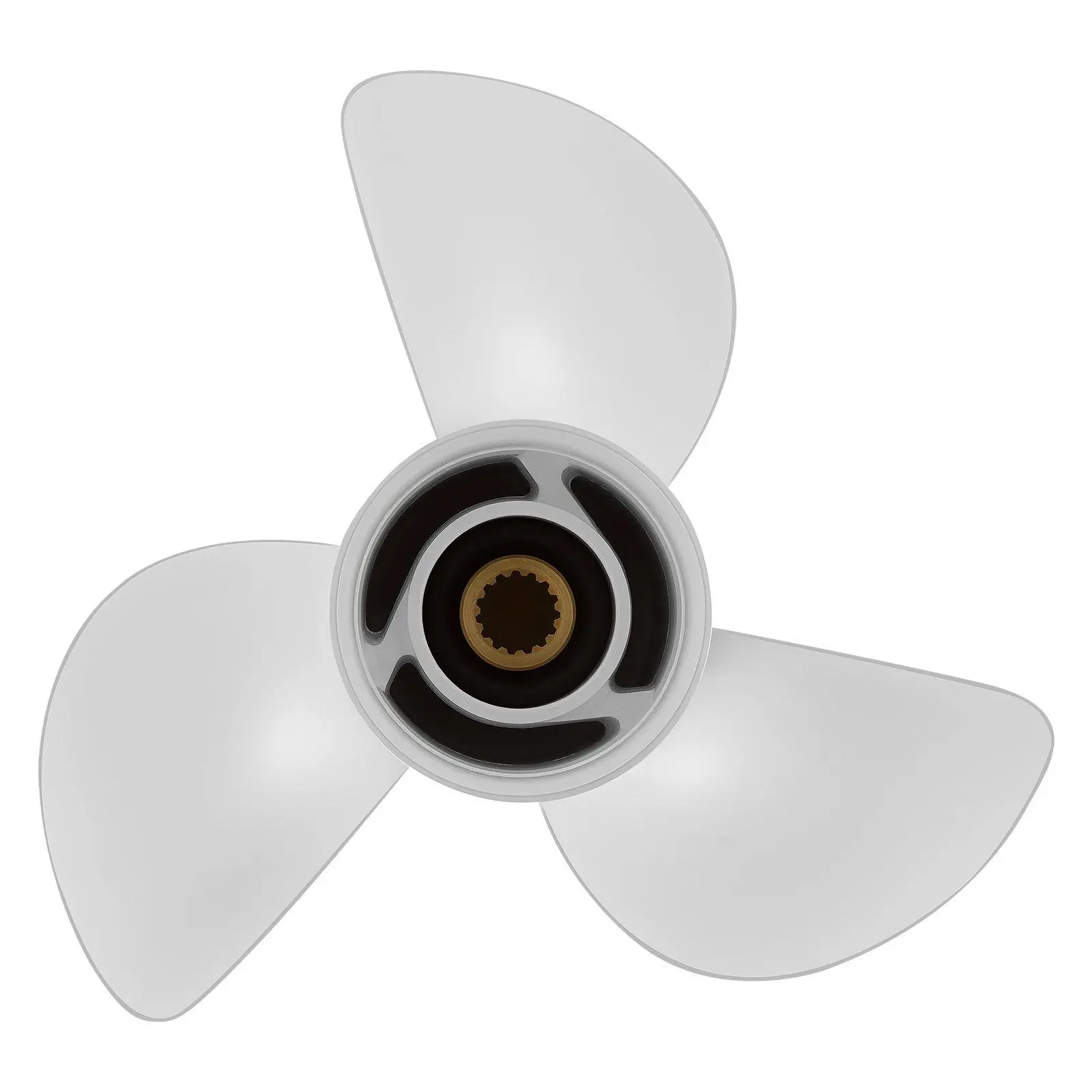 

Outboard Propeller, Upgrade OEM 15 Spline Tooth Aluminum Outboard Boat Propeller Fit Yamaha Engines 50-130 HP, 4-1/4" Gearcase,