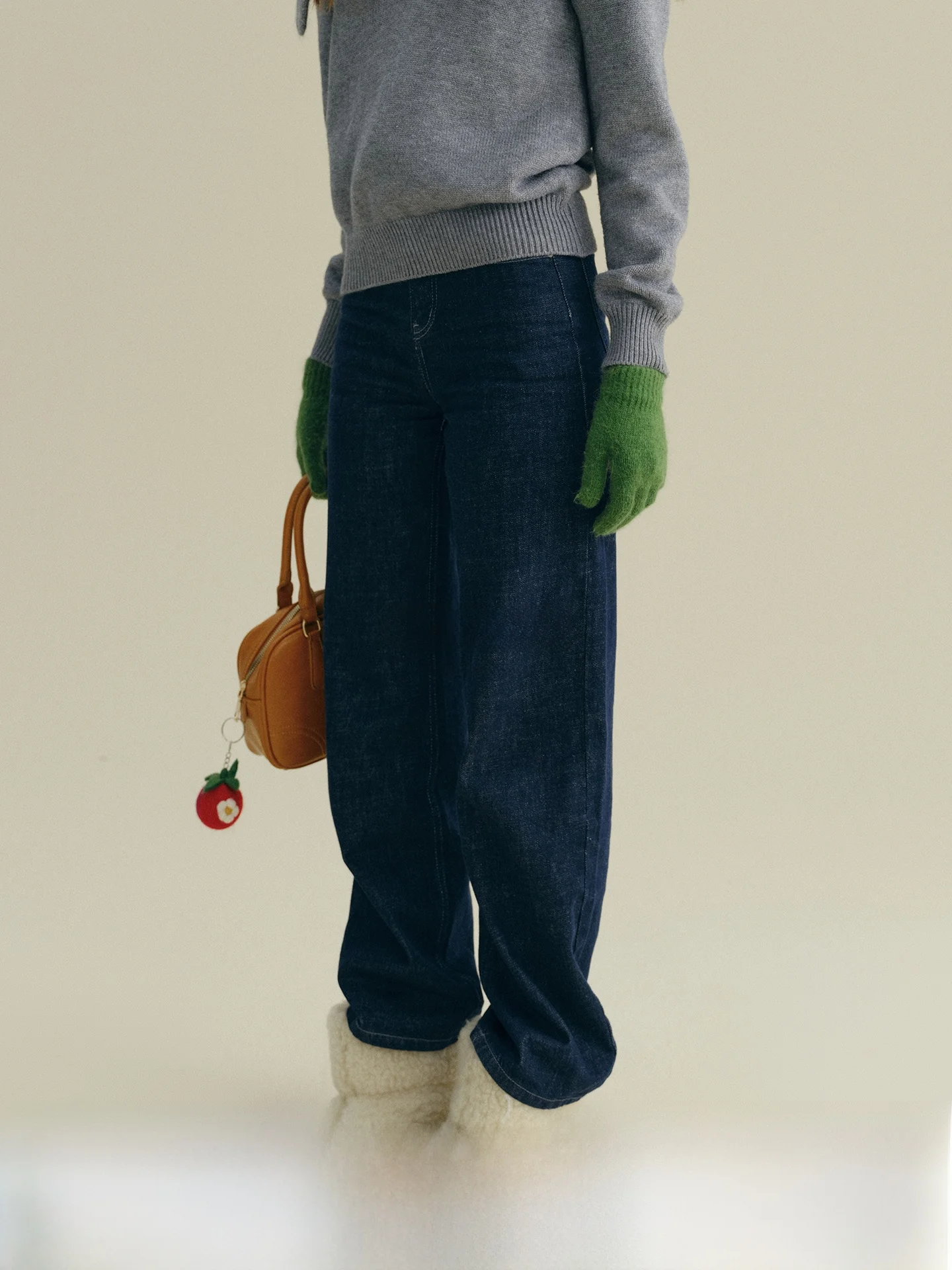 

Джинсы Rina Berry Deep Blue прямого кроя, универсальные базовые, дизайн для ранней осени, простые повседневные джинсовые брюки, женская мода