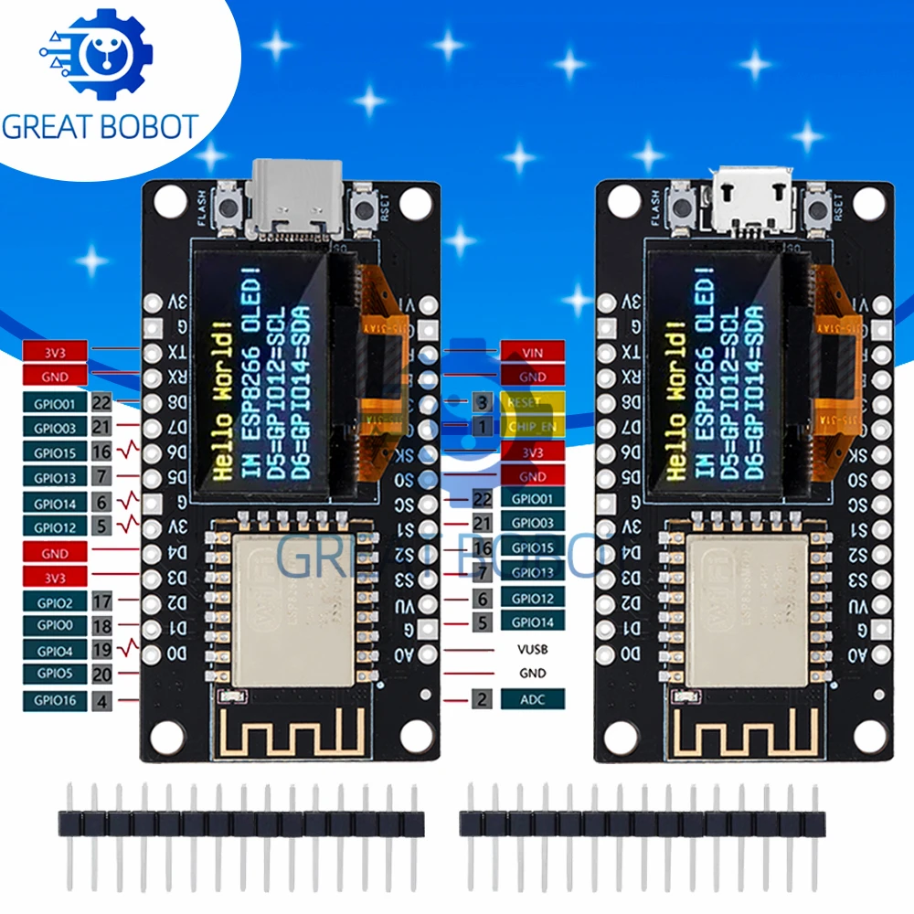NodeMCU ESP8266 Development Board with 0.96