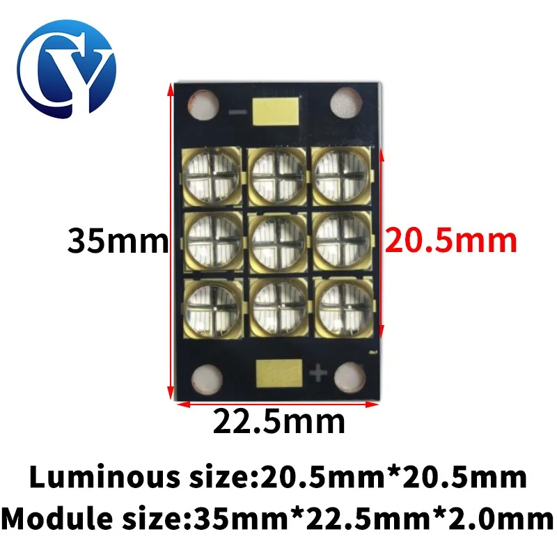 6565 UV LED MODULE 90W High Power 365nm 385nm 395nm 405nm Uv Curing Lamp For Printer