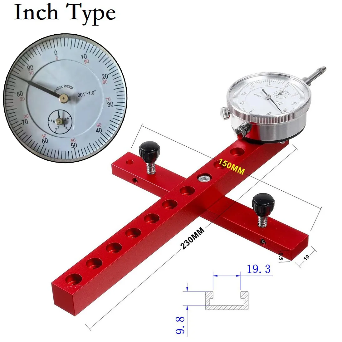 Imagem -03 - Tabela Saw Dial Indicador Gauge para o Alinhamento e Calibração Work Shop Machinery Como Mesa Serras e Broca Prensas